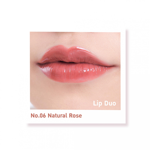 [12139] กิฟฟารีน อินโนเวีย แมท แอนด์ ชายนี่ ลิป ดูโอ No.06 Natural Rose (เนเชอรัล โรส) โทนสีแดงเนเชอรัล